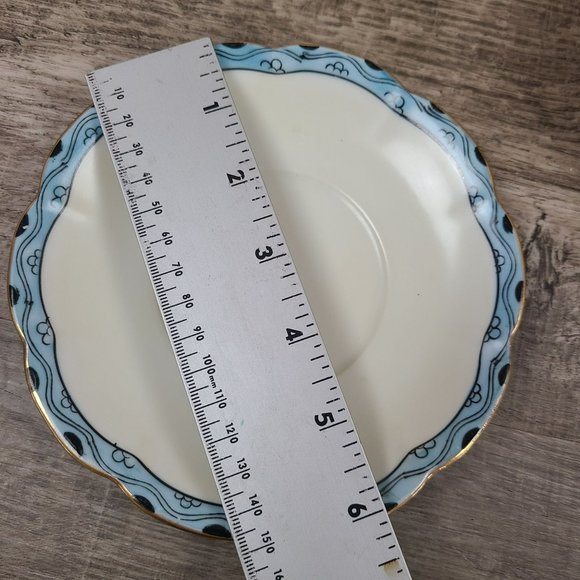 VTG Noritake "M" Japan Three Footed Condiment Bowl w Spoon Saucer Plate Floral - Picture 10 of 13